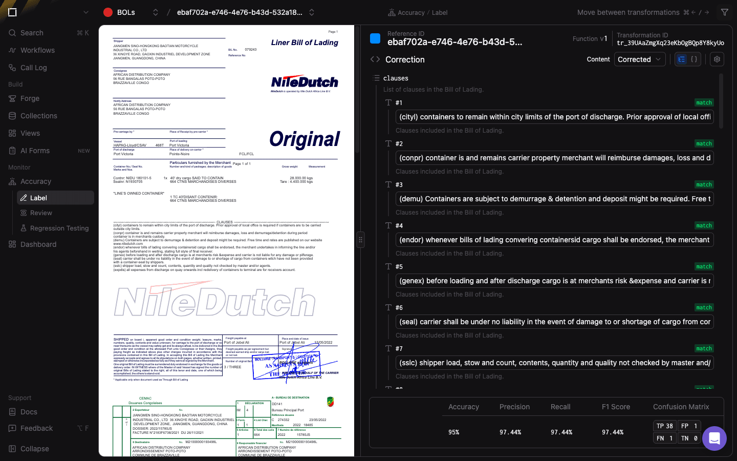 Correction editor