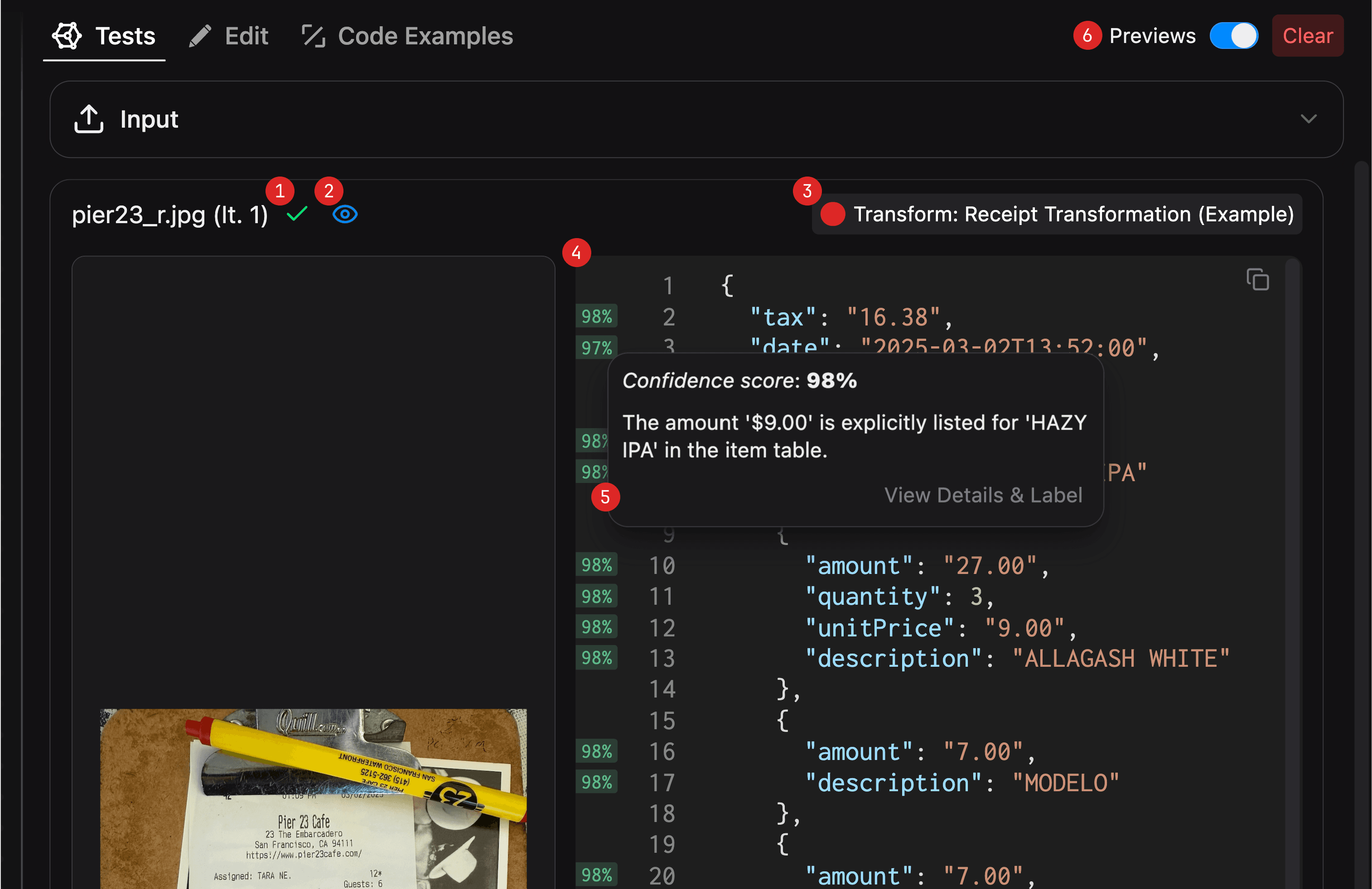 Playground test results